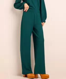 Crinkle uni straight fit broek