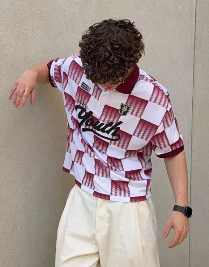 Polo met print en korte mouw