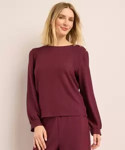 Crinkle top met knopen