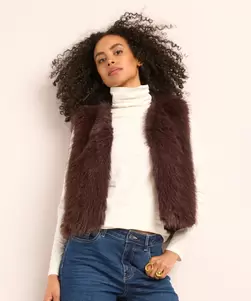 Faux fur gilet