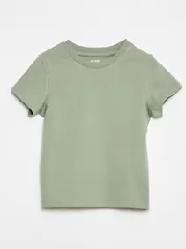 Effen T-shirt van jerseytricot