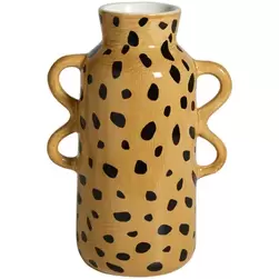 Vaas Dot - bruin/zwart - keramiek - 11,8x26x19 cm product
