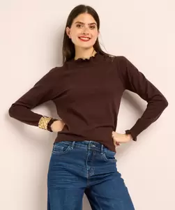 Basic trui met ruches