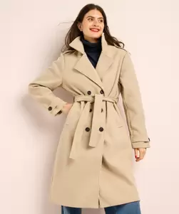 Wollook trenchcoat jas