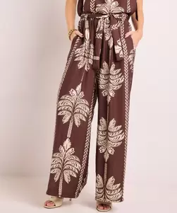 Wide fit broek palmprint
