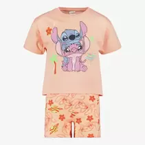 Lilo & Stitch kinder shortama oranje