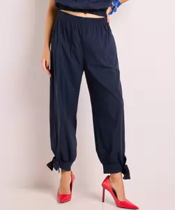 Balloon fit broek met strik