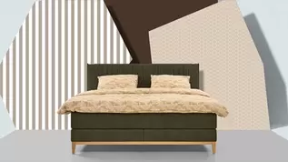Boxspring Nove vlak met gestoffeerde matras