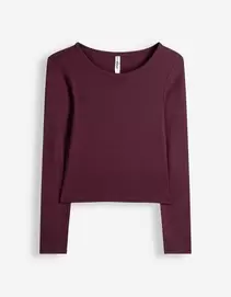 Cropped shirt - kort - Paars