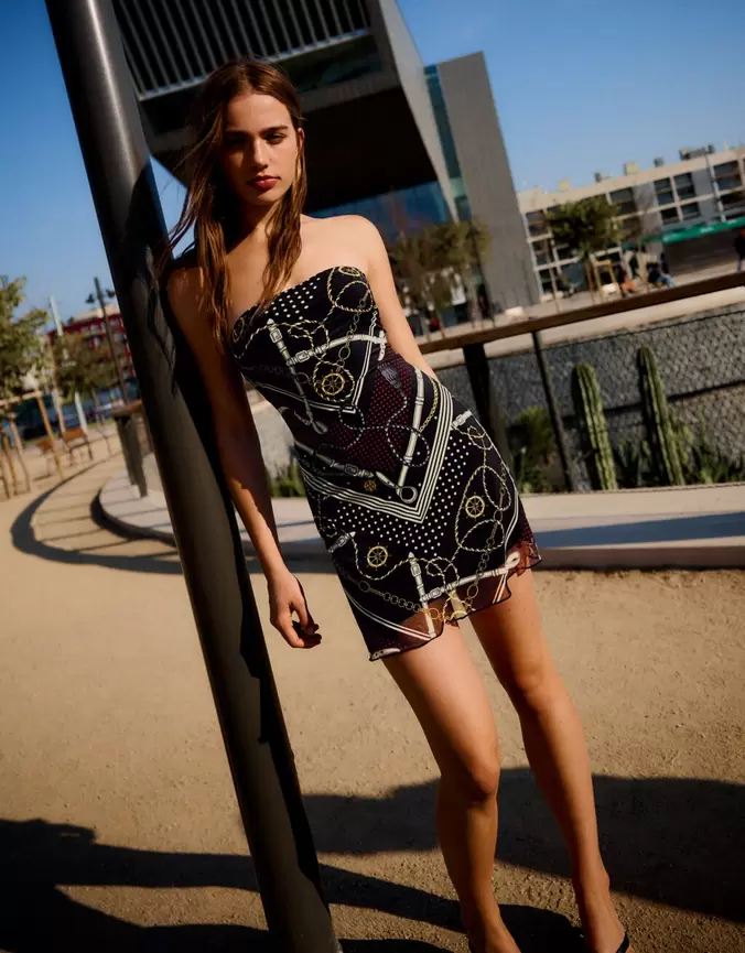 Tule bandeau mini-jurk