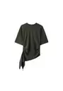 Asymmetrisch T-shirt met korte mouw