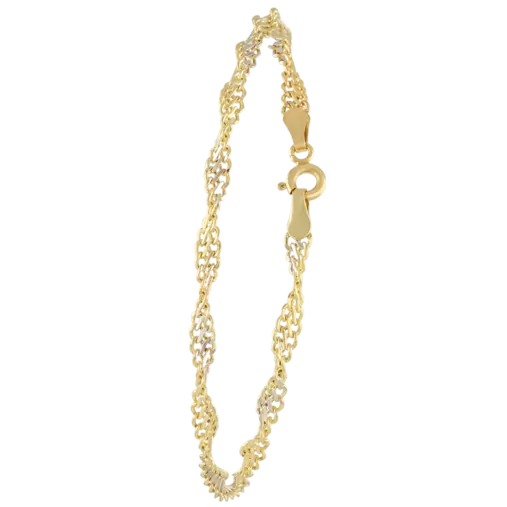 14 Karaat bicolor gouden armband
