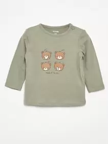 T-shirt met lange mouw en applicatie