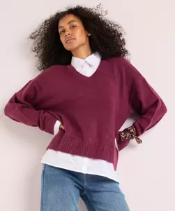Trui met blouse