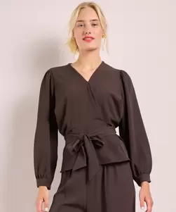 Peplum top met strik
