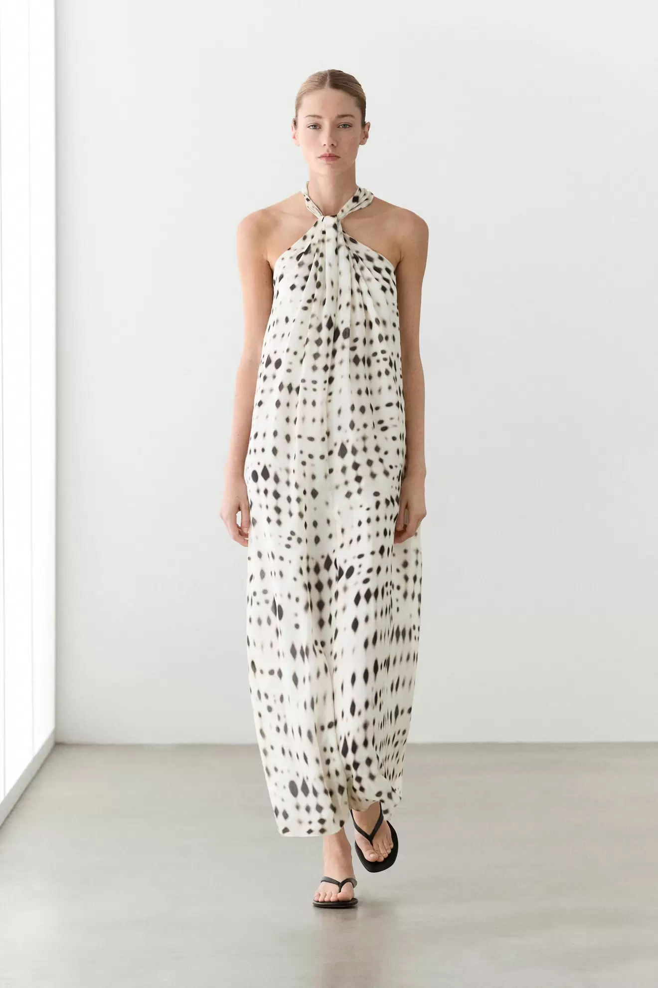 Vestido halter estampado