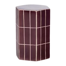 Plu decoratieve bijzettafel 42x30x26 cm keramiek paars