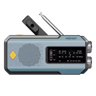 Noodradio® Solar Powerbank Opwindbaar Met Zaklamp
