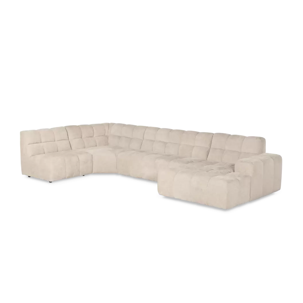 Hoekbank Husky - U-bank XXL - stof Genesis Dove