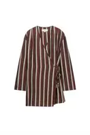 STRIPED WRAP JACKET