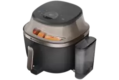 PHILIPS Airfryer 5000-serie Met Stoomfunctie En Uittrekbare Rail – NA547/07 - SteamClean - SteamFry - 7,2 L - Tot 6 Personen - Heteluchtfriteuse met stoomfunctie - Zwart