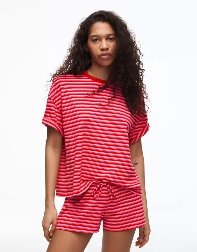 Sweatstof short met elastische tailleband