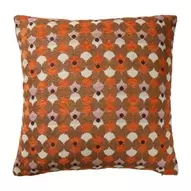 Kussen chenille jacquard - roze/paars - 45x45 cm