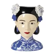 Vaas vrouw - blauw - 21x17.6x28.6 cm
