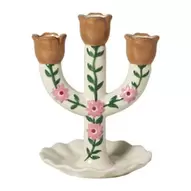 Kandelaar bloemen - multikleur - ø12x16 cm