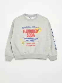 Ruimvallend bedrukt sweatshirt