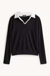 Trui met V-hals - 2-in-1-look