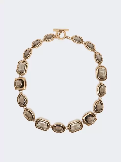 Choker necklace with settings