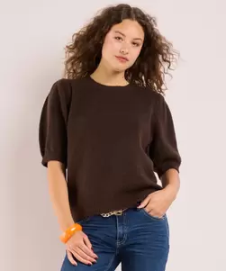 Trui met korte pofmouwen