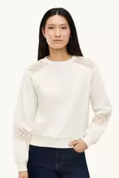 Sweatshirt - broderie Anglaise