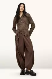 Harembroek - mid waist - balloon leg - 2-in-1-look