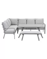 Senja lounge dining set 4-delig links - valley sand