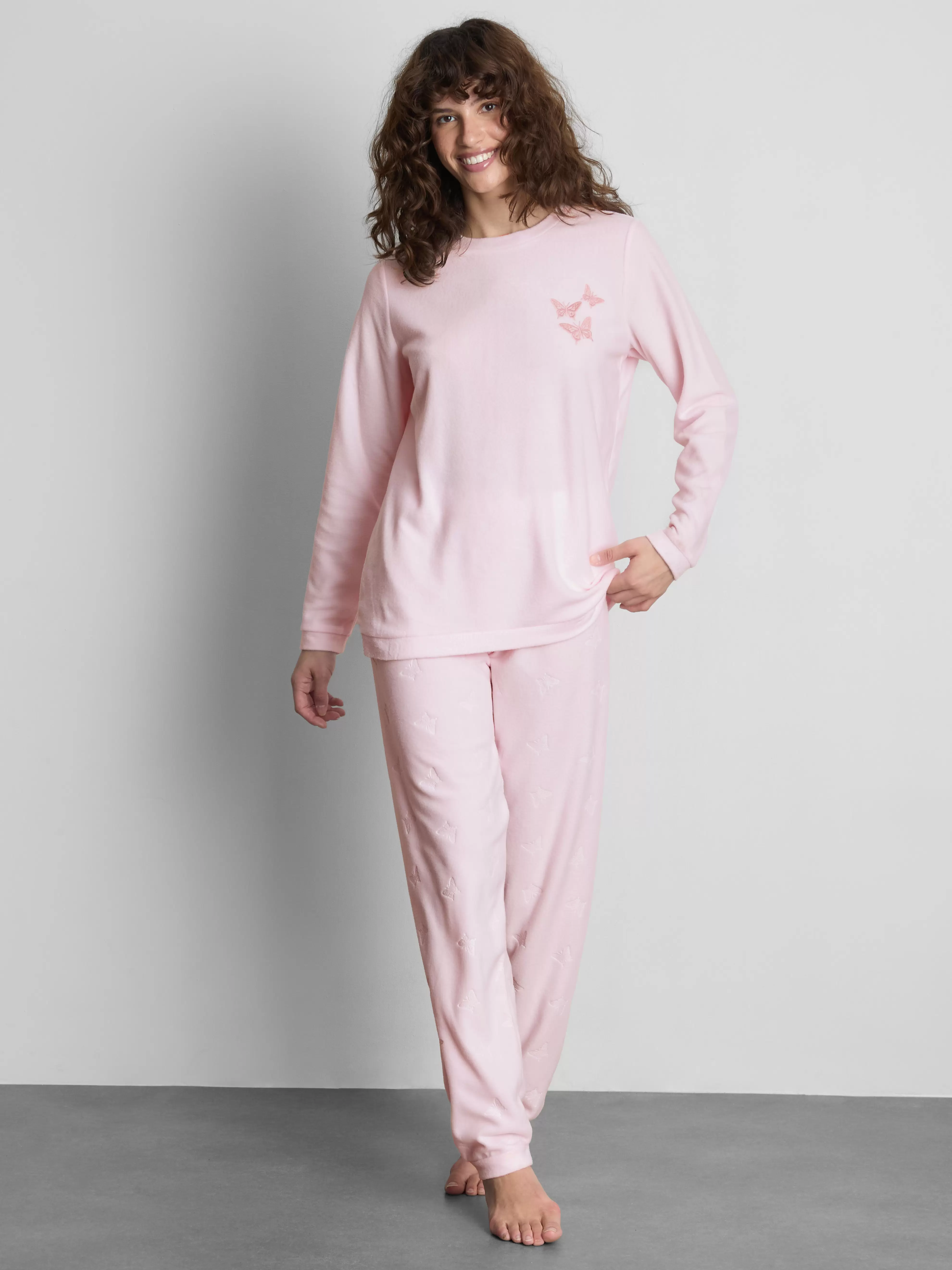 Microfleece pyjama met sweatshirt