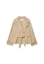 Soepele korte trenchcoat met ceintuur