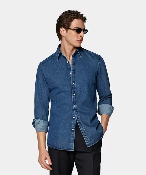 Navy Denim Shirt