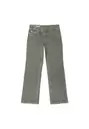 Low-waist wide leg jeans met hamerstijl tailleband