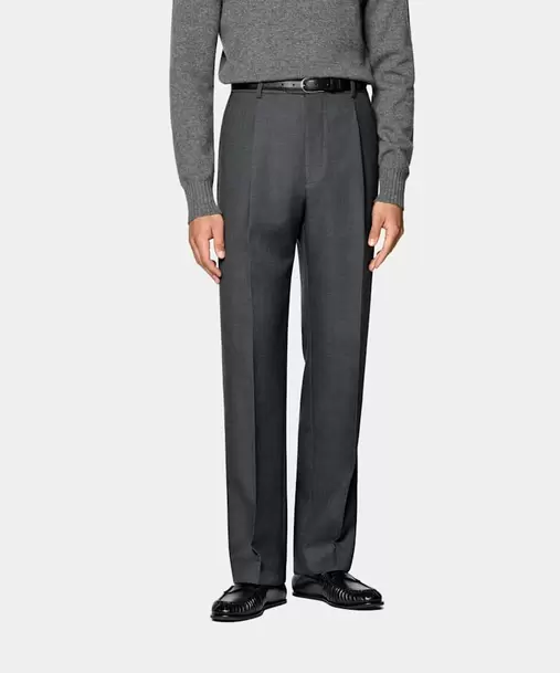 Dark Grey Wide Leg Trousers