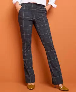 Flared fit broek travelstof