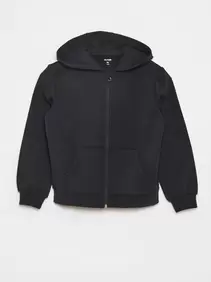 Effen sweater met rits en capuchon