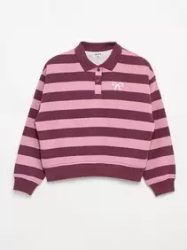 Sweatshirt met polokraag