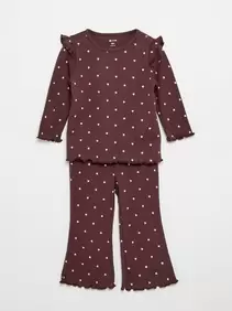 2-delige set: Pointelle-T-shirt en broek