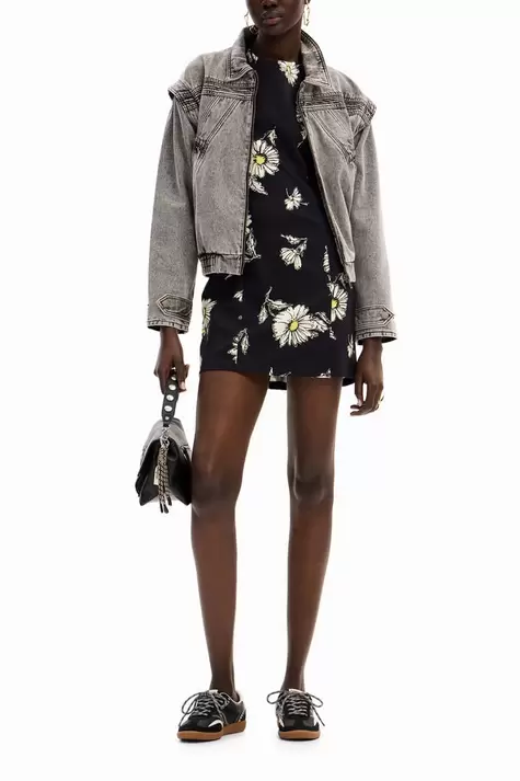 Mini-jurk met bloemen