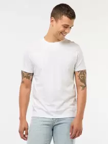 Recht T-shirt van effen jersey