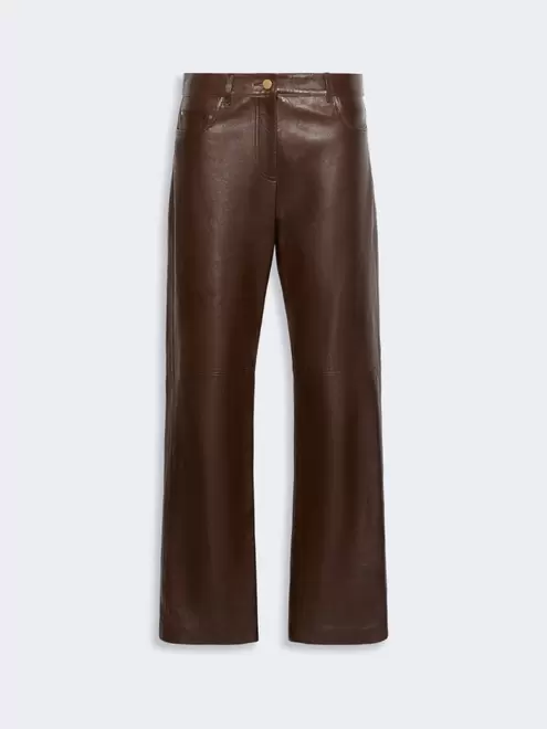 Five-pocket nappa-leather trousers