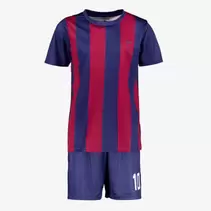 Dutchy kinder sport set met rugnummer 10 blauw rood