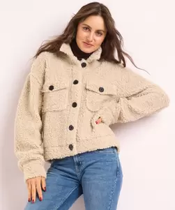 Teddy blazer met knopen